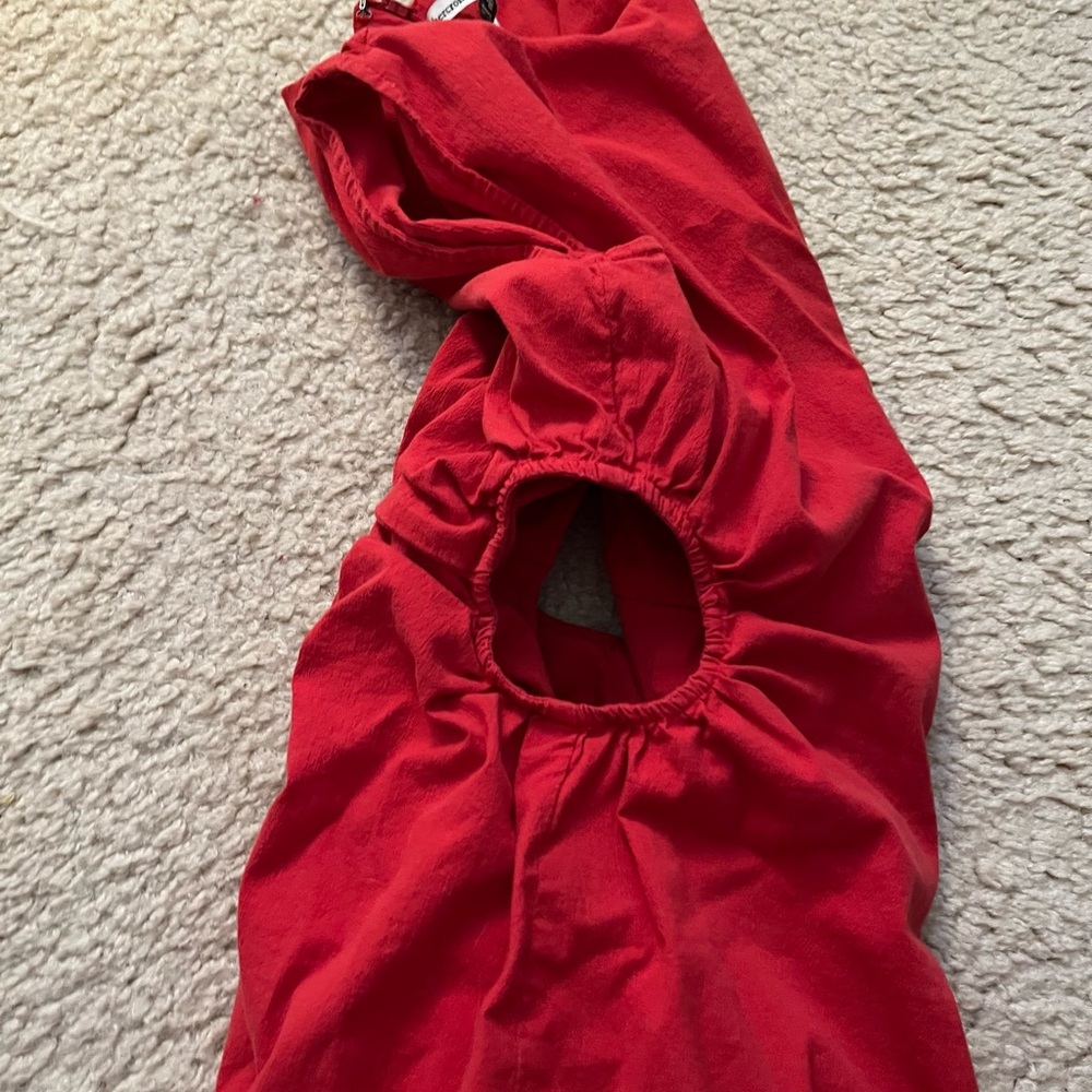 Abercrombie Fitch Elegant Red Sleeveless Cutout Dress XXS NWOT - Picture 8 of 12